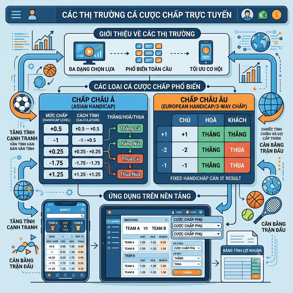 các thị trường cá cược chấp trực tuyến